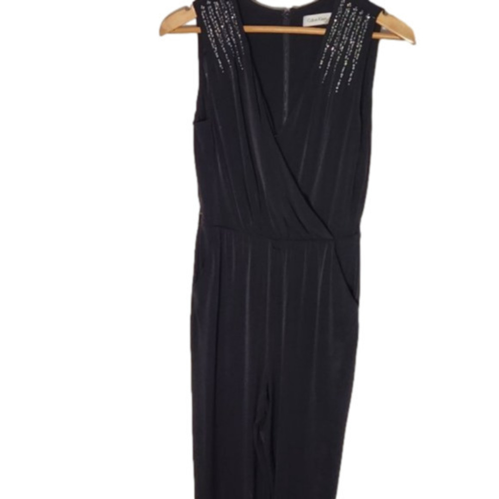 211. Calvin Klein Beaded Jumpsuit NWT Sz 4